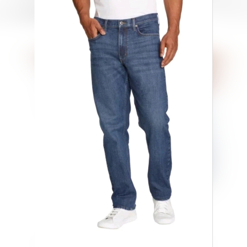 Eddie Bauer Jeans Y2k Straight Regular Mens 40x30 Blue Grunge Preppy Work